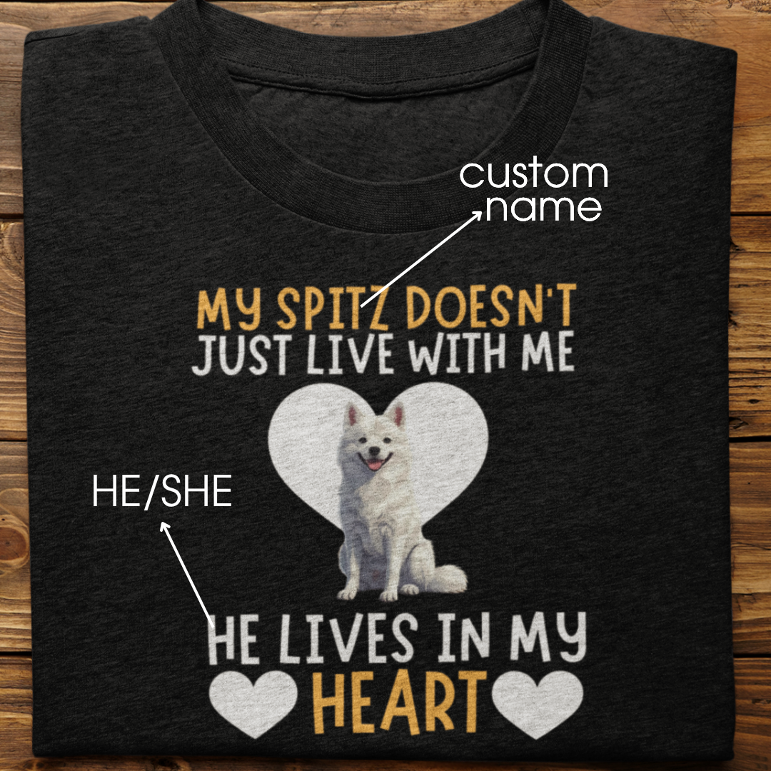 Spitz : My Spitz Doesn't Just Live Tshirt Unisex(He)