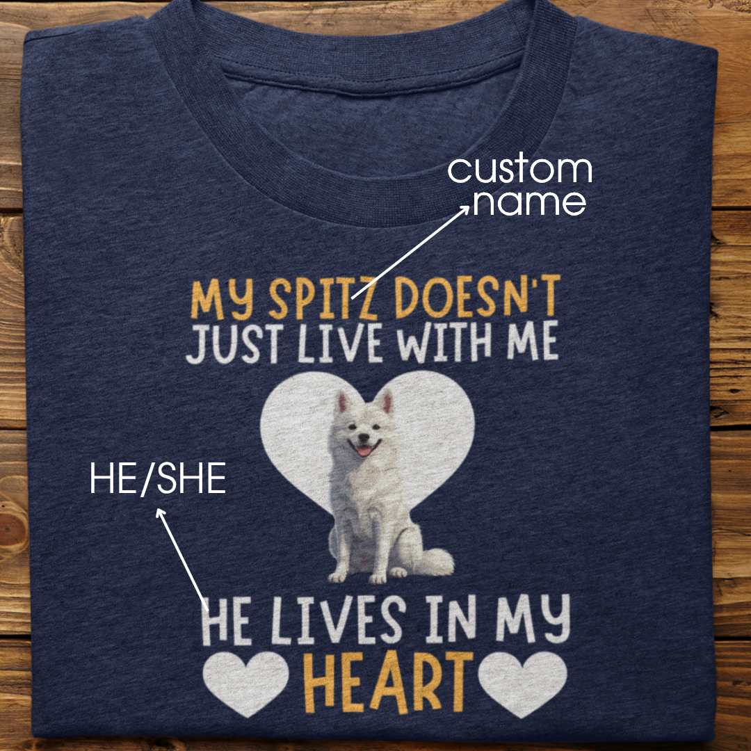 Spitz : My Spitz Doesn't Just Live Tshirt Unisex(He)