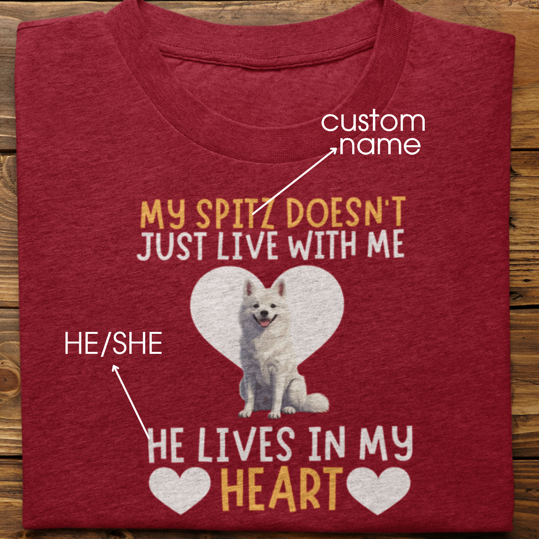 Spitz : My Spitz Doesn't Just Live Tshirt Unisex(He)