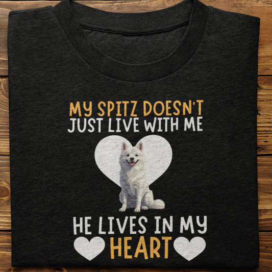 Spitz : My Spitz Doesn't Just Live Tshirt Unisex(He)