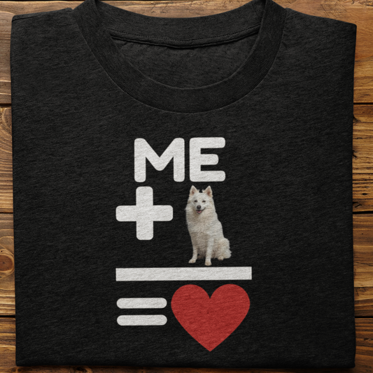 Spitz : Me +Dog = Love Tshirt Unisex