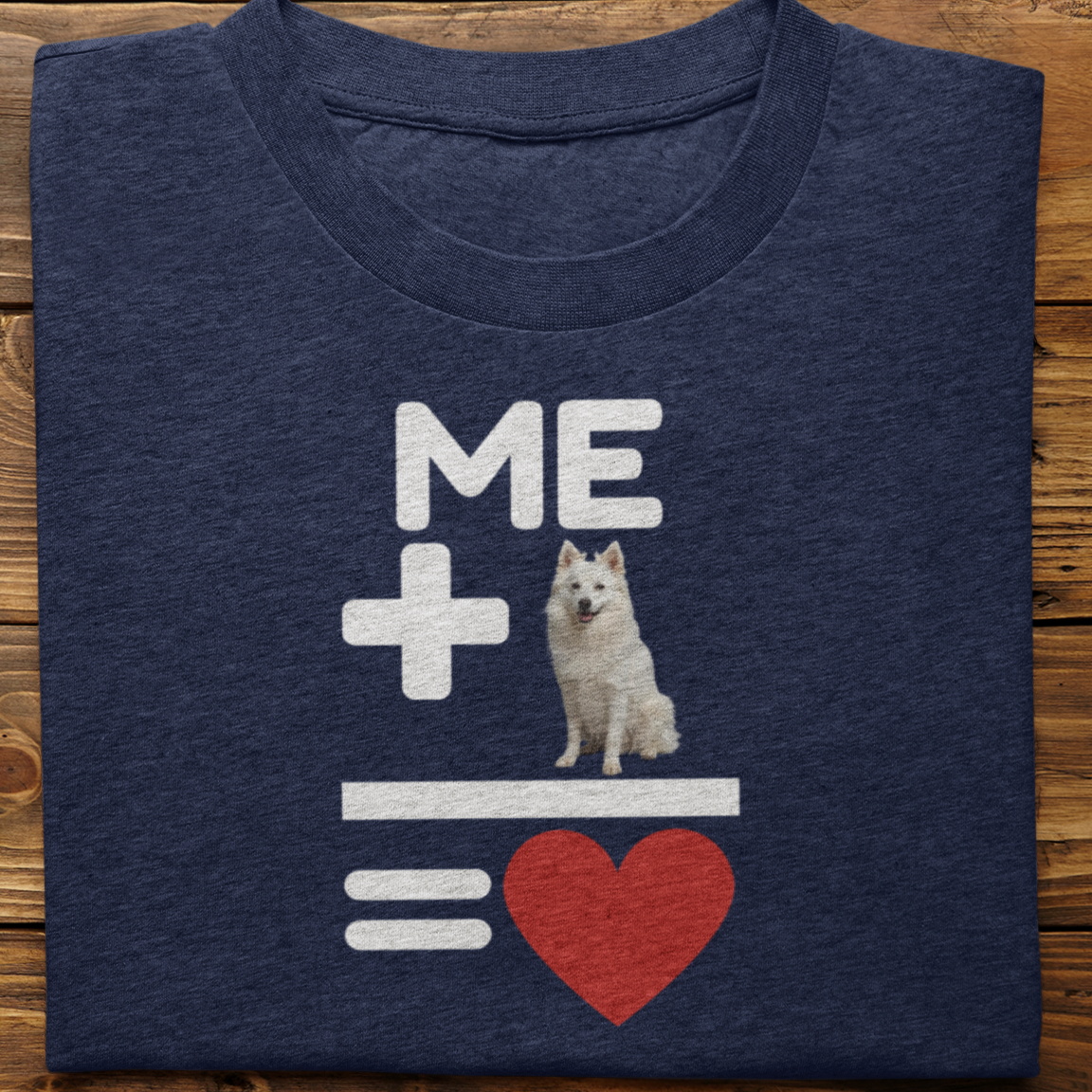 Spitz : Me +Dog = Love Tshirt Unisex