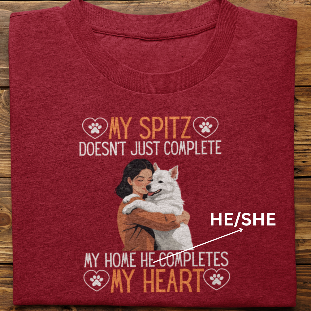 Spitz : My Spitz Completes My Heart Tshirt Unisex(Female)