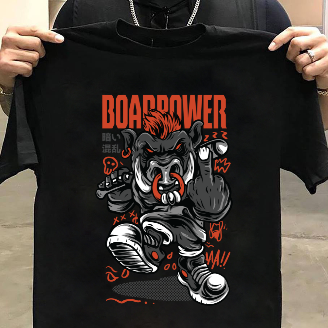 StreetWear : Boarpower T-shirt