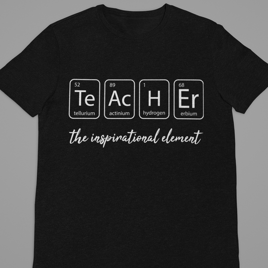 Teacher : Teacher The Inspiring Element Tshirt Unisex